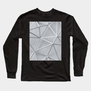 Geometric photo Print in Grey Long Sleeve T-Shirt